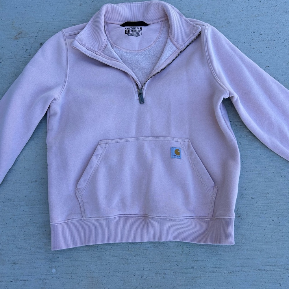 Carhartt Light Pink Quarter-Zip Pullover